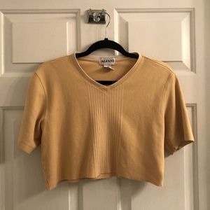 Pastel yellow crop top